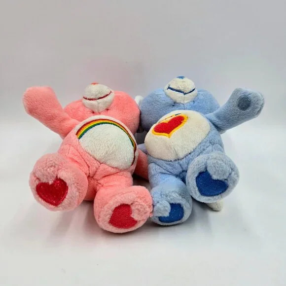 Care Bears Cuddle Pairs Cheer Bear And Loyal Heart Dog Plush 7” Vintage Read - Picture 10 of 14